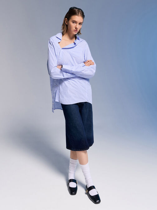 حذاء ماري جين يارا مسطح, أسود, hi-res