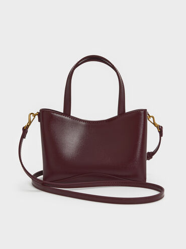 Mini Sybill Tote Bag, Wineberry Red, hi-res