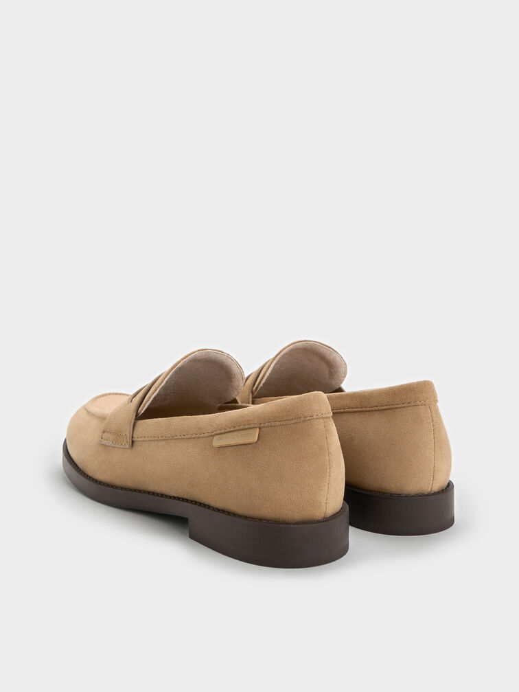 Arven Faux Suede Penny Loafers, Camel, hi-res