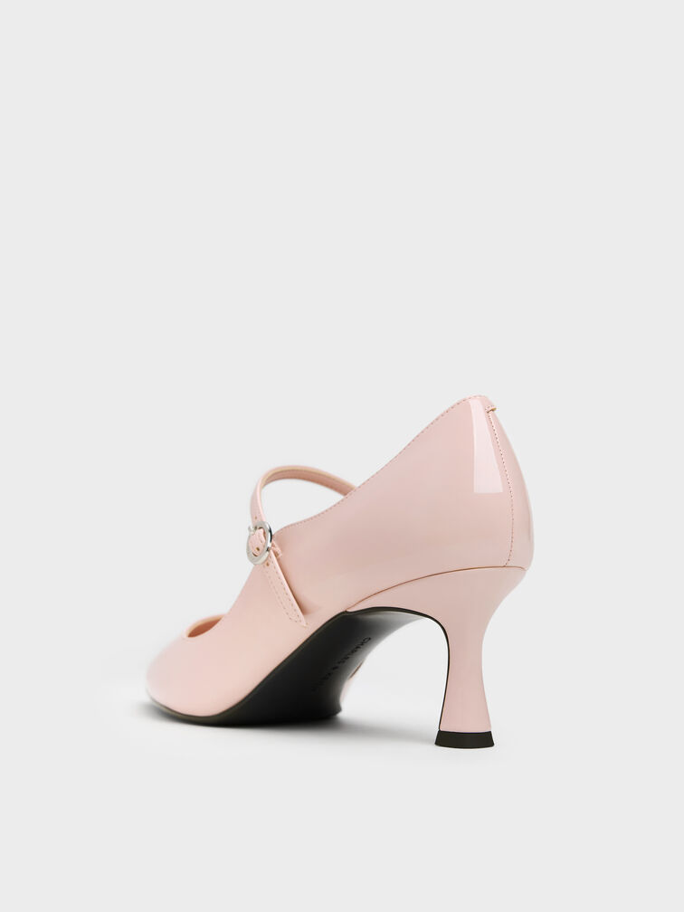 Patent Pointed Mary Jane Pumps, Blush, hi-res