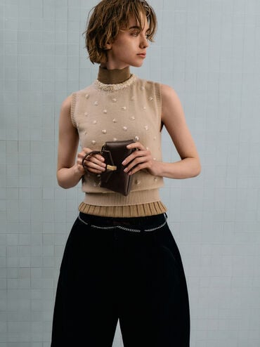 Micro Lilibet Top Handle Bag, Espresso Brown, hi-res