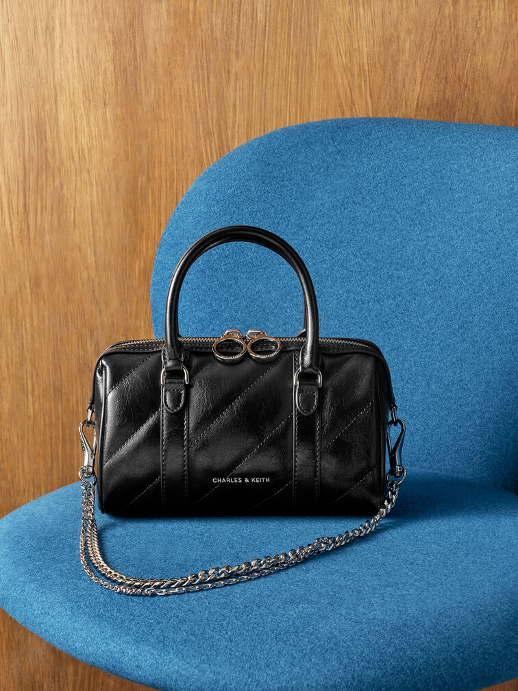 Philomena Bowling Bag, Noir, hi-res