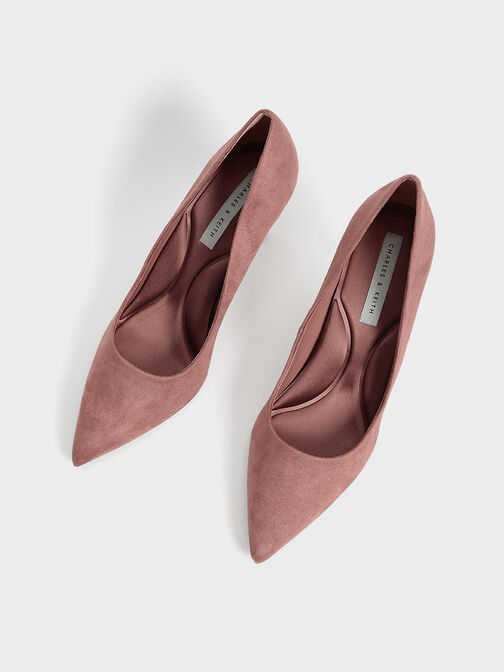 حذاء إيمي بكعب ستيليتو ومقدمة مدببة وملمس فاخر أنيق, موف, hi-res