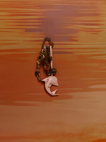 Delfina Dolphin & Starfish Charm, Multi, hi-res