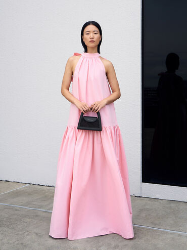 حقيبة إيستي المزينة بالكريستال مع يد علوية, أسود, hi-res