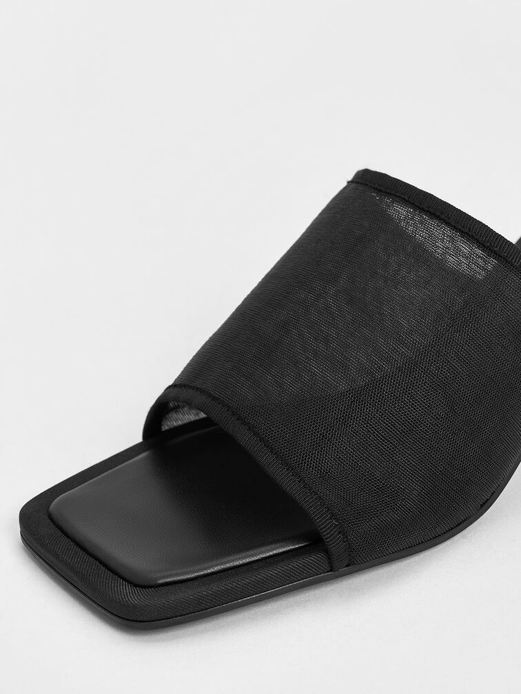 ميولز لورين شبكي بكعب كيتن, أسود خشن, hi-res