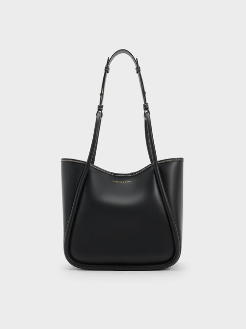 Mini Lyla Tubular Tote Bag, Black, hi-res