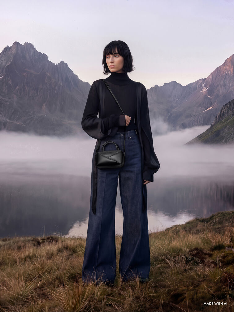 حقيبة بولينج هندسية من ميدوري, أسود عميق, hi-res