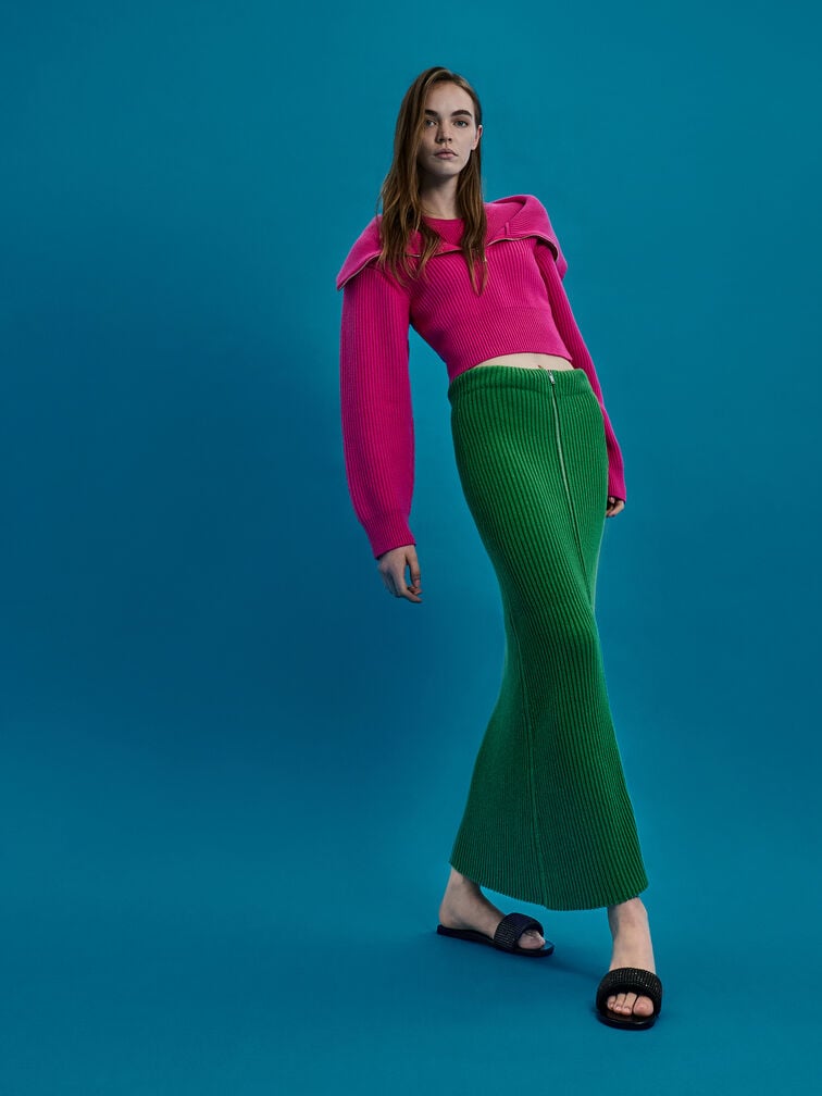 صندل شامواه صناعي مزين بالكريستال, أسود خشن, hi-res