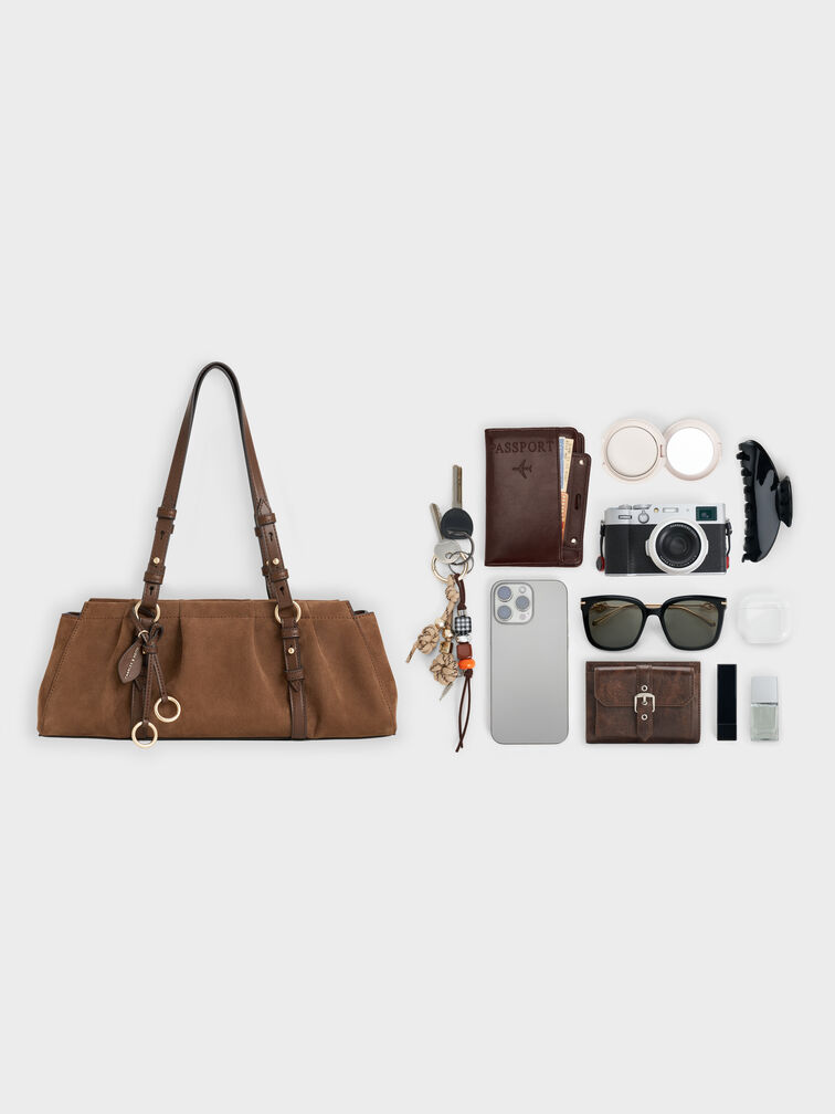 Britton Elongated Shoulder Bag, Mocha Brown, hi-res