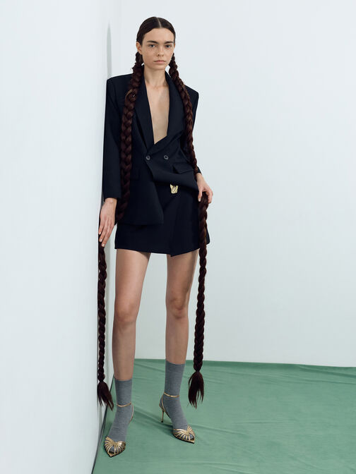 صندل جايلين ذو الكعب العالي المفتوح من الأمام مصنوع من الجلد المعدني, ذهبي, hi-res