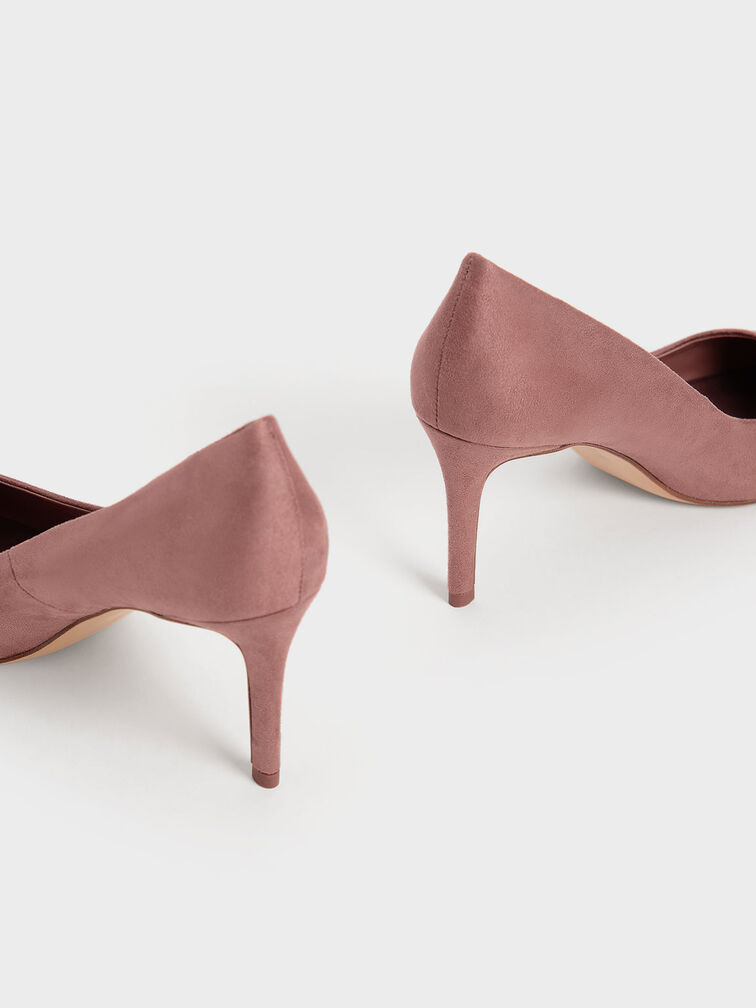 حذاء إيمي بكعب ستيليتو ومقدمة مدببة وملمس فاخر أنيق, موف, hi-res