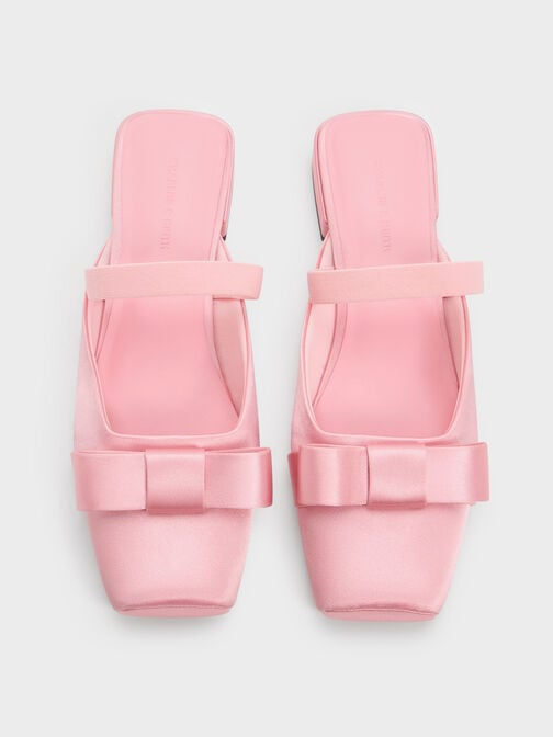 Brantley Bow Mules, Pink, hi-res