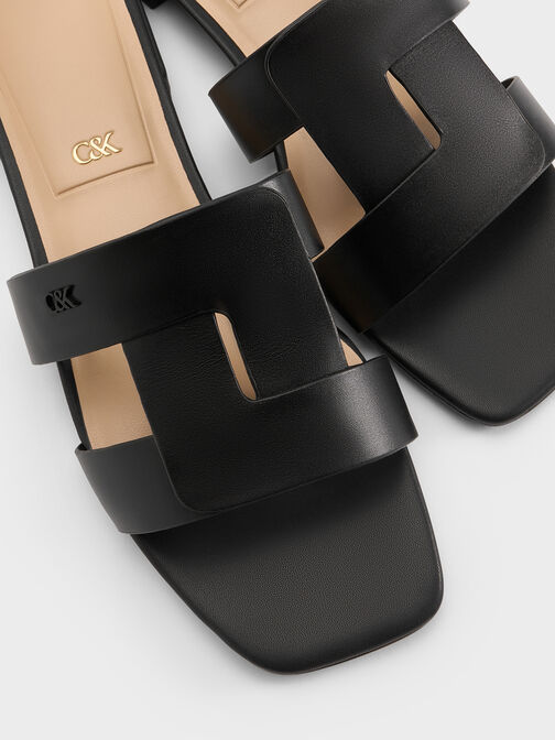 صندل سلايد بيتينا من الجلد, أسود, hi-res