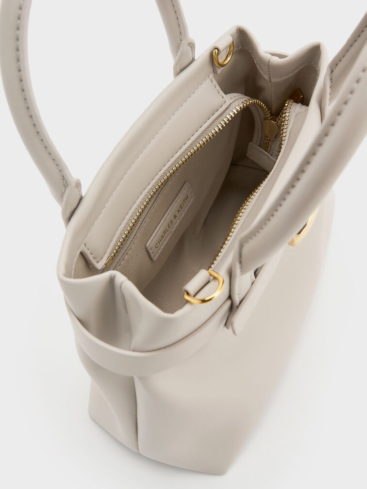 Mini Behn Belted Tote Bag, Shell Grey, hi-res