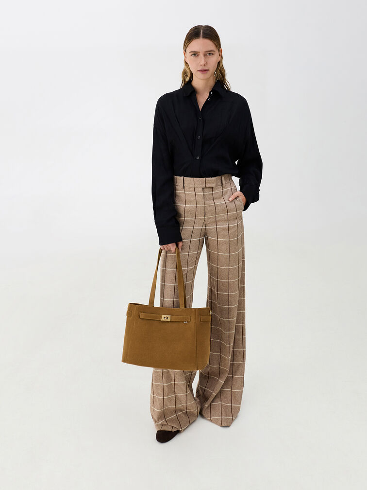 Dinora Belted Tote Bag, Sahara Sand, hi-res