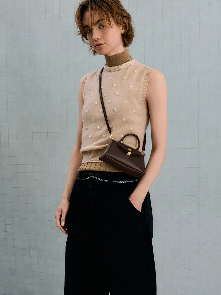 Micro Lilibet Top Handle Bag, Espresso Brown, hi-res