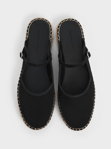 حذاء إسبادريل بيرناردين بتصميم الميولز من الشمواه الفاخر, أسود خشن, hi-res