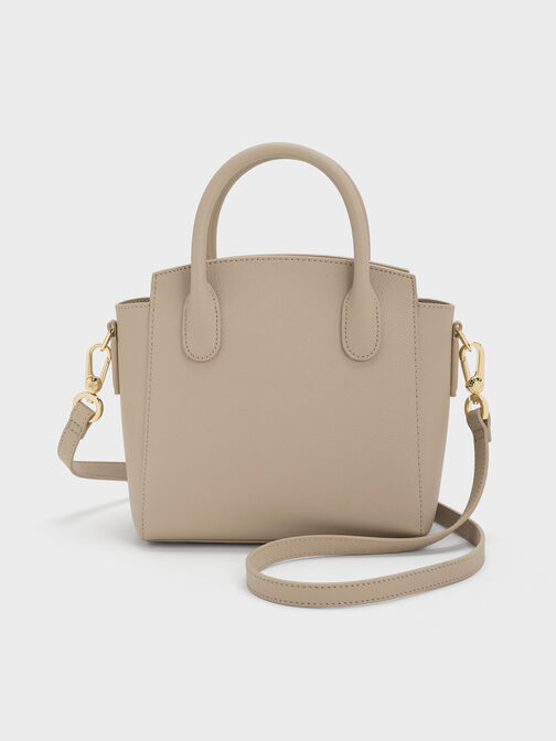 Harper Structured Top Handle Bag, Taupe, hi-res