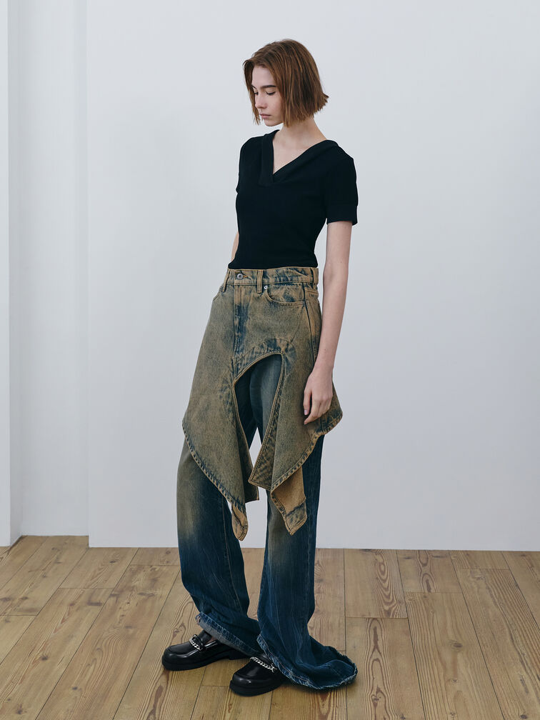 Georgie Chain Loafers, Black Boxed, hi-res