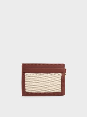 حامل بطاقات سكوتي كانفاس, قرميدي, hi-res