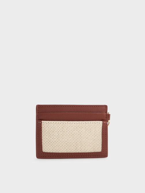 Scottie Canvas Card Holder, Brick, hi-res