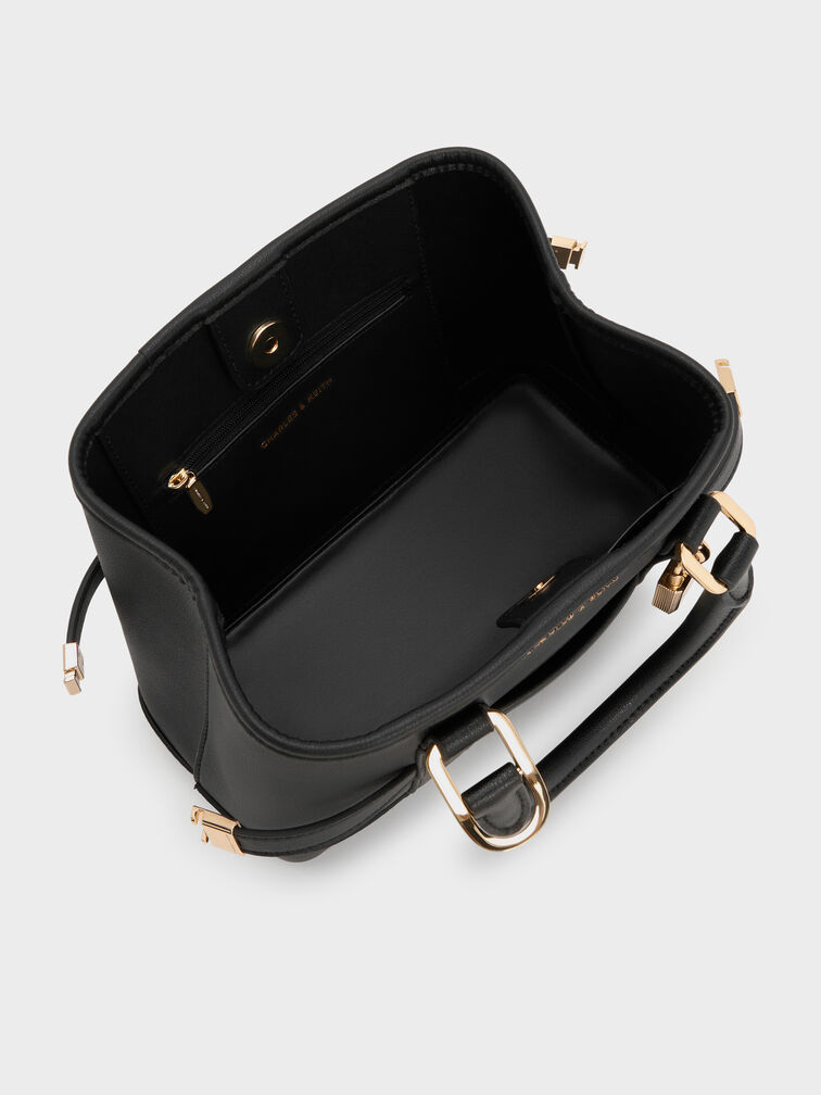 حقيبة حمل صغيرة على شكل كلب سكوتي, أسود, hi-res