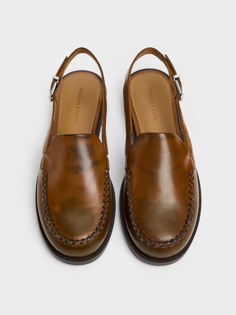 Gale Slingback Loafers, Tan, hi-res