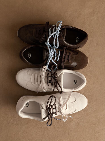 Jace Leather & Suede Sneakers, Dark Brown, hi-res
