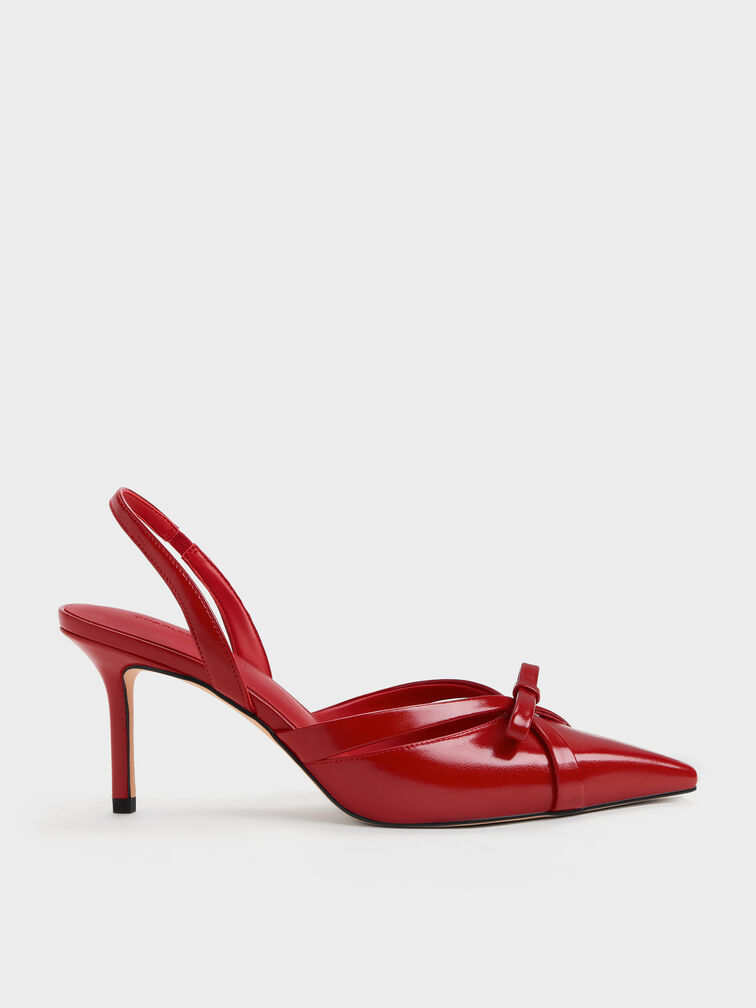 Kaleen Slingback Stilettos, Red, hi-res