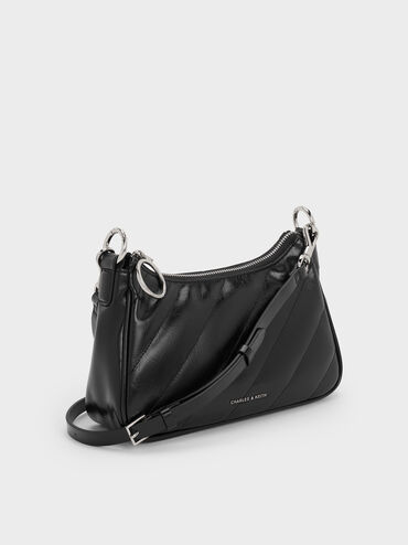 Philomena Double-Chain Crossbody Bag, Noir, hi-res