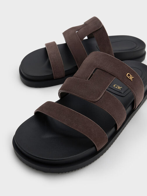 صندل بيتينا مسطح من الشمواه, بني محبّب غامق, hi-res