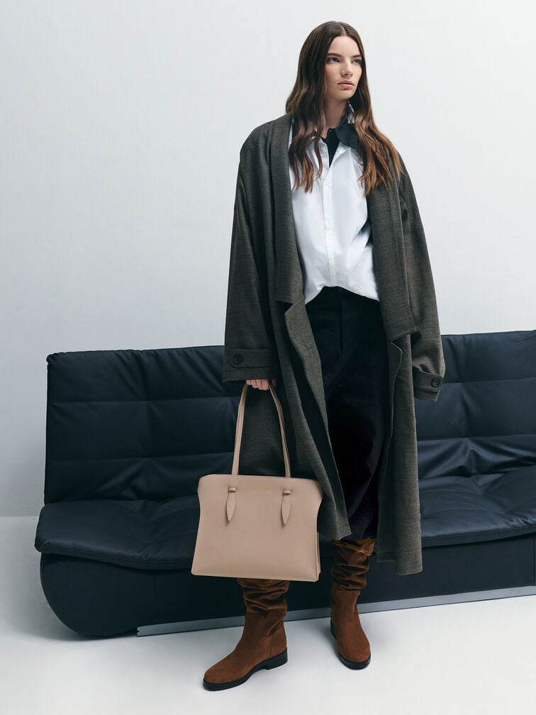 حقيبة توت من ألين بمقابض طويلة للحمل على الكتف, تاوب, hi-res