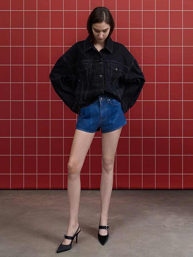 حذاء ماري جين بلمسة ساتان وأحجار كريستالية – أنوثة تخطف الأنظار, أسود خشن, hi-res