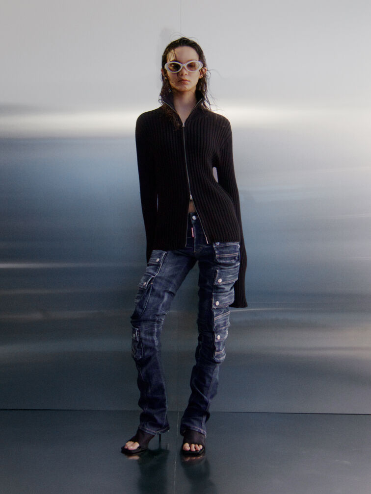 ميولز لورين شبكي بكعب كيتن, أسود خشن, hi-res