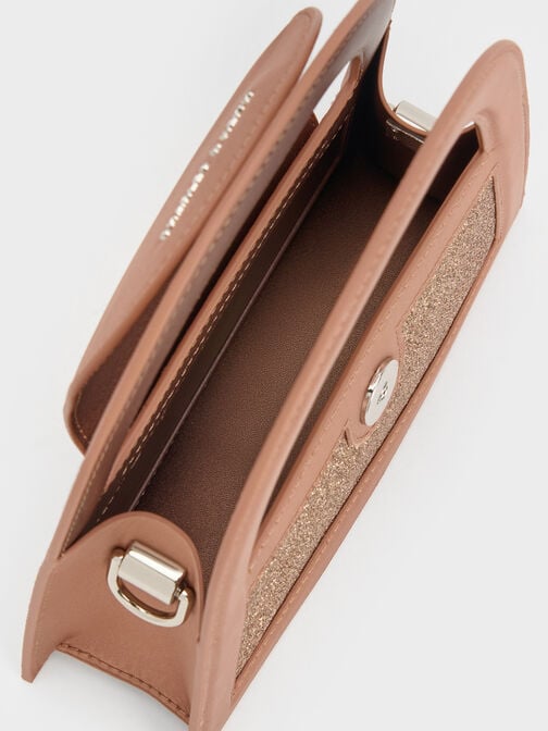 حقيبة إيست بتصميم لامع, برونزي, hi-res