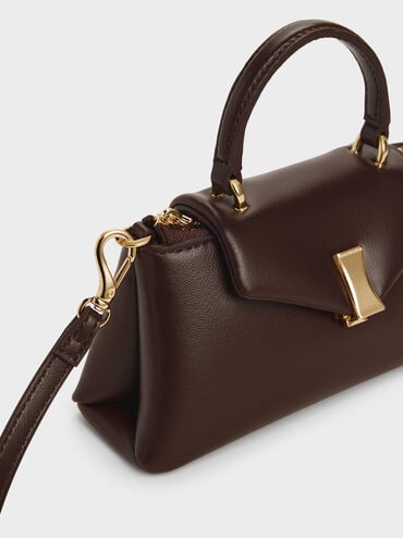 Micro Lilibet Top Handle Bag, Espresso Brown, hi-res