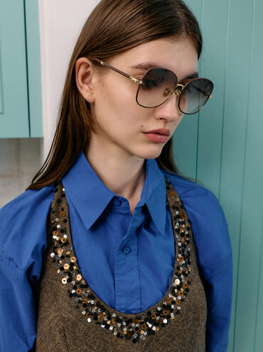 نظارات إيفيت باترفلاي الشمسية, برغندي, hi-res