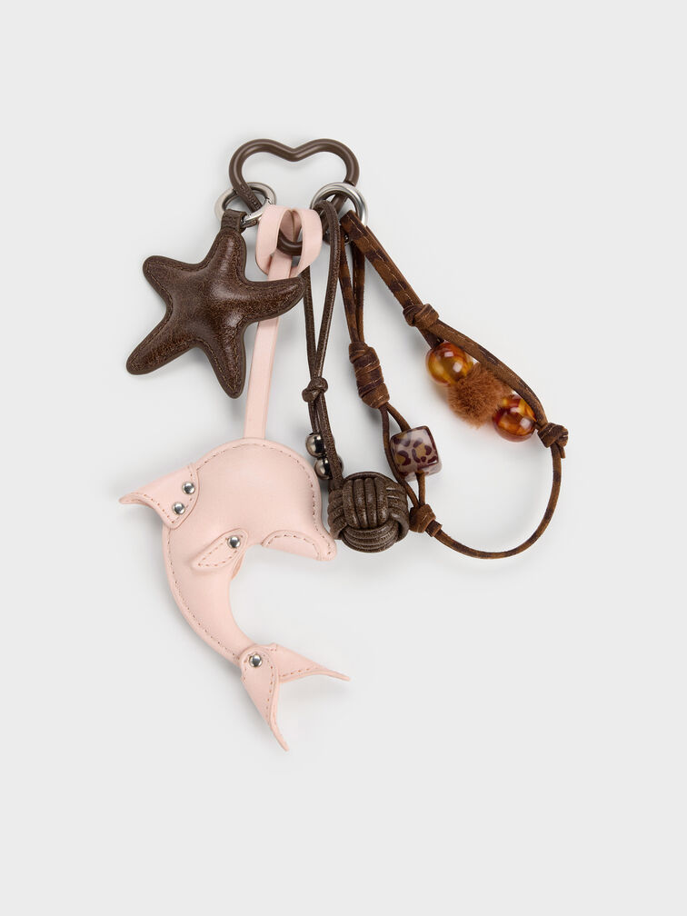 Delfina Dolphin & Starfish Charm, Multi, hi-res