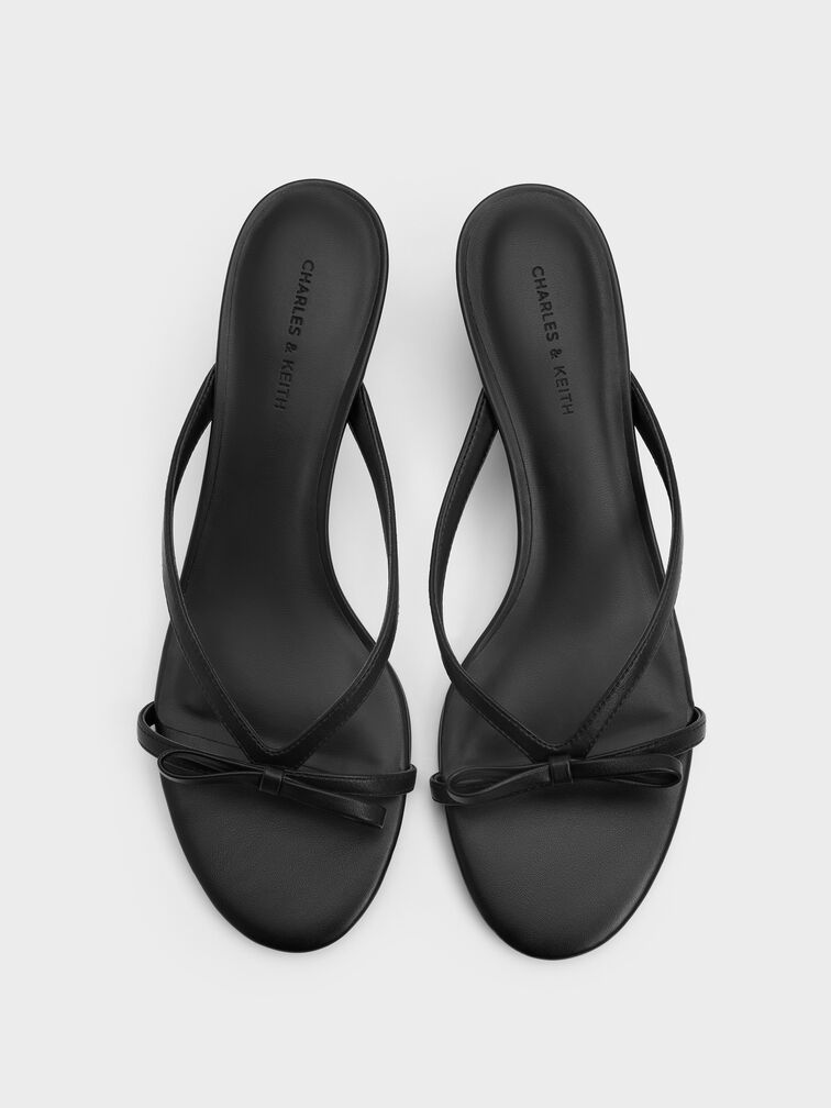 حذاء ميول سونالي بفيونكة وكعب "فراولة", أسود, hi-res