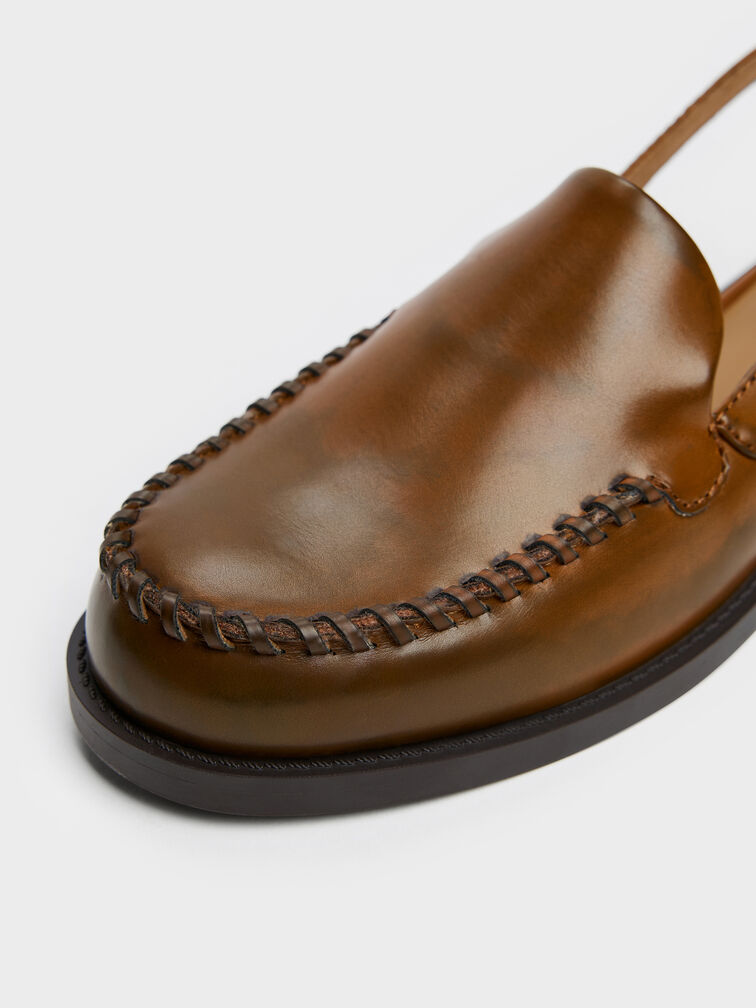 Gale Slingback Loafers, Tan, hi-res