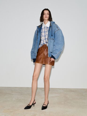 حذاء هيلينا كعب قصير حزام خلفي  بمشبك لؤلؤي, صندوق أسود, hi-res