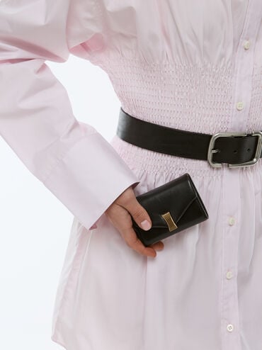 محفظة ليليبت بسلسلة وإكسسوار معدني, أسود, hi-res