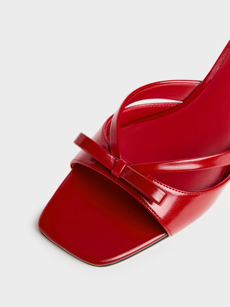 Kaleen Kitten-Heel Mules, Red, hi-res