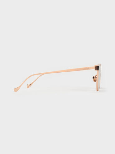 Ginny Cat-Eye Sunglasses, Rose Gold, hi-res