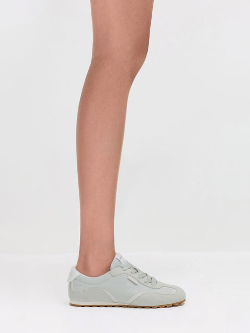 أحذية رياضية (سنيكرز) من النايلون بألوان متباينة, أخضر نعناعي, hi-res