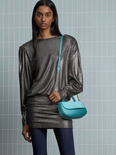 حقيبة إيليان من الساتان ومقبض يد علوي مرصع بالأحجار, شرشيري, hi-res