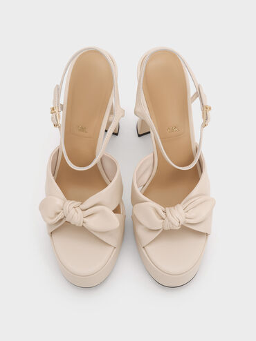 Jayce Leather Platform Sandals, Oat, hi-res