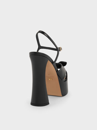 Jayce Leather Platform Sandals, Black, hi-res