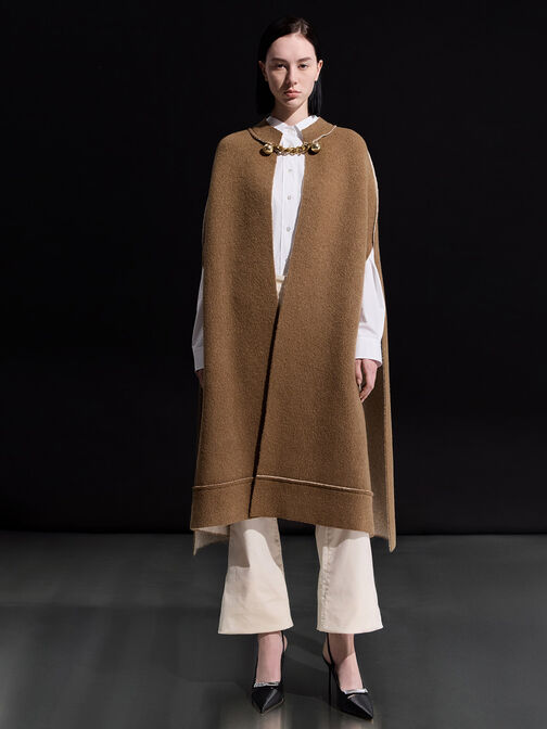 Bow Slingback Pumps, Black Textured, hi-res